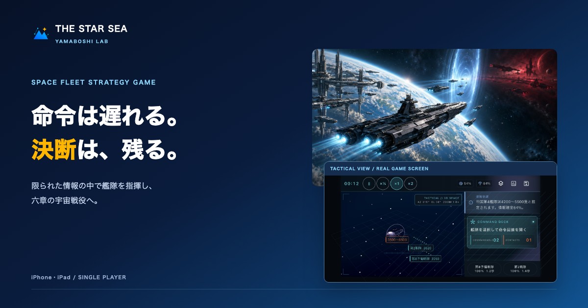 The Star Sea。宇宙艦隊を指揮するシングルプレイヤー戦略ゲーム